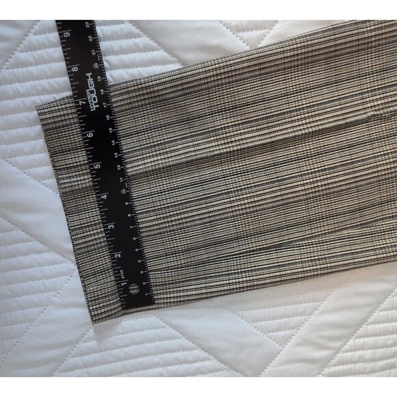 Rafaella Womens Pants NWT Size 12 Warm Taupe Stretch Slim Plaid - Picture 8 of 12